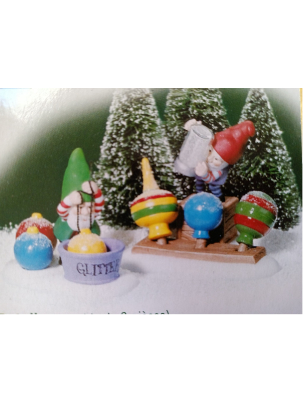 Department 56 glitter detail set of two North Pole series #56.56812 elves new